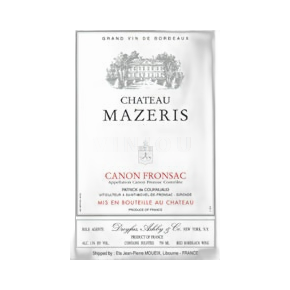 Burdeos Canon-Fronsac A.O.C. Château Mazeris 2001