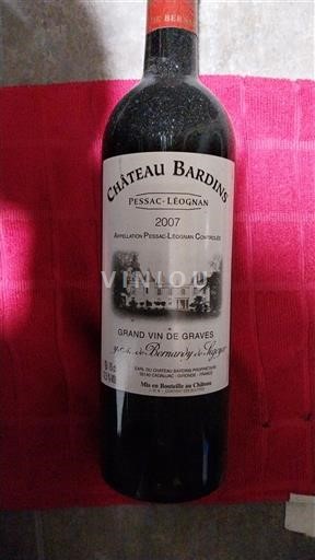 Bordeaux Pessac-Léognan Château Bardins 2007
