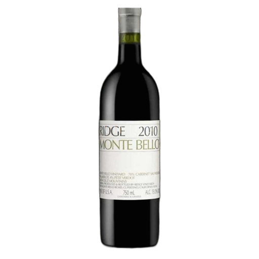 Vùng trồng nho được cấp phép California Dãy núi Santa Cruz Ridge Vineyards Montebello 2010