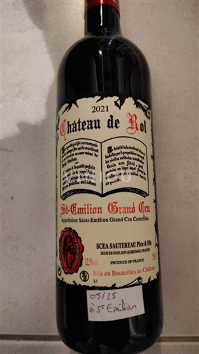 Víno Rouge sec Château Rol 2021 Francie Bordeaux Saint-Émilion Grand Cru AOC Grand Cru