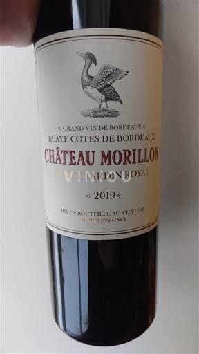 Viner Rouge sec Jardin Royal Château Morillon 2019 Frankrike Bordeaux Blaye-Côtes-de-Bordeaux AOC