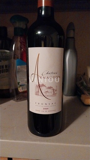 Wijnen Rouge sec Château Arnauton 2009 Frankrijk Bordeaux Fronsac AOC