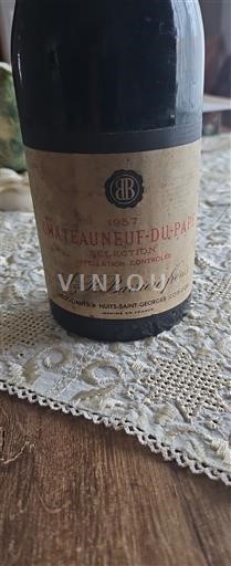 Vinos Rouge sec S.E.C. Edition Barrière Frères 1957 Francia Valle del Ródano Châteauneuf-du-Pape. AOC