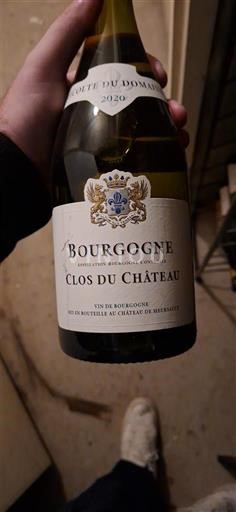 Vinos Blanc sec Clos du Château Château Meursault 2020 Francia Borgoña AOC