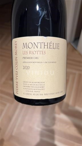 Borgonha Monthélie Premier Cru Pierre-Yves Colin-Morey Les Riottes 2020
