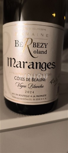 Bourgogne Maranges Domaine Bezy Roland Vigne Blanche 2024