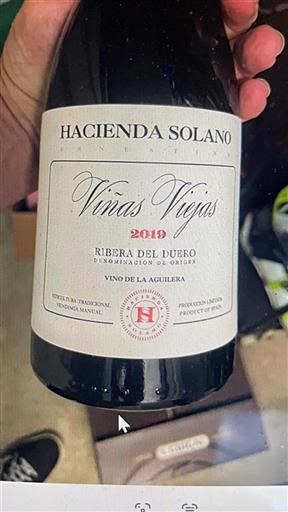 Castilien og León Ribera del Duero Hacienda Solano Viñas Viejas 2019
