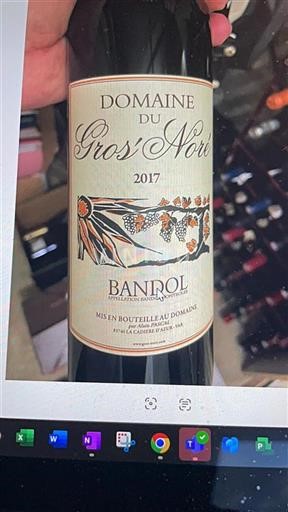 Provence Bandol Domaine Gros'Noré 2017