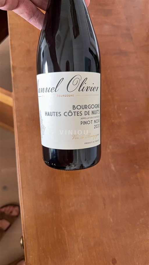 Bourgogne Hautes Côtes de Nuits Manuel Olivier 2020