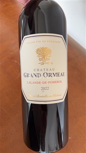 Bordeaux Lalande-de-Pomerol Grand Ormeau 2022