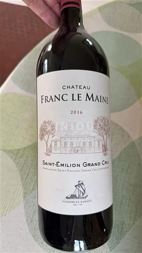 Víno Rouge sec Château Franc le Maine 2016 Francie Bordeaux Saint-Émilion Grand Cru AOC