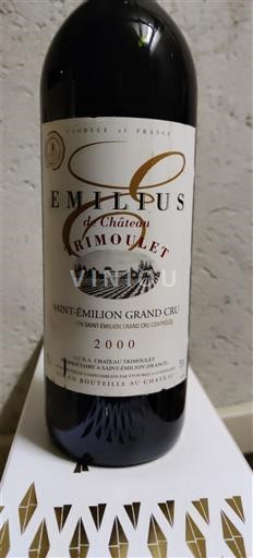 Víno Rouge sec Château Trimoulet 2000 Francie Bordeaux Saint-Émilion Grand Cru AOC