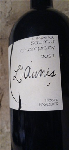 Loiretal Saumur-Champigny Nicolas Pasquier L'Aunis 2021