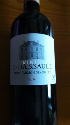Vinos Rouge sec D de Dassault Domaine Dassault 2016 Francia Burdeos Saint-Émilion Gran Cru AOC