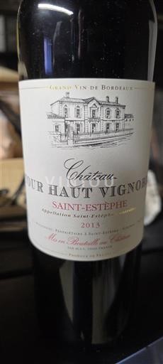 Bordeaux Saint-Estèphe Château Tour Haut Vignoble 2013