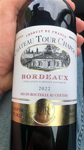 Bordéus Château Tour Chapoux 2022