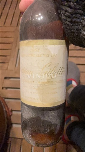 Bordeaux Sauternes Château Gilette réserve spéciale vin sec 1958