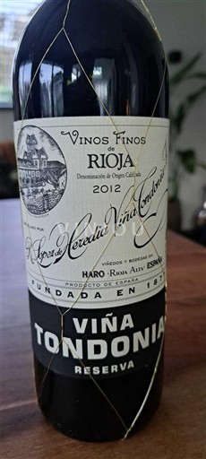 La Rioja Rioja Lopez de Heredia Viña Tondonia Viña Tondonia Reserva 2012