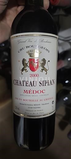 Bordéus Médoc Château Sipian 2000