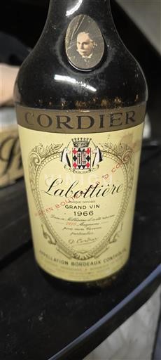 Vine Rouge sec Grand Vin Labottière 1966 Frankrig Bordeaux AOC