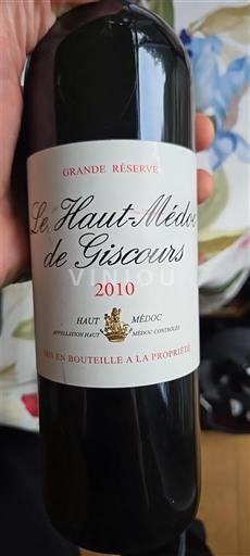 Bordeaux Haut-Médoc Le Haut-Médoc de Giscours Grande Réserve 2010