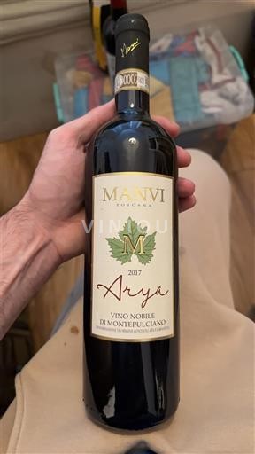 Toscana Vino Nobile di Montepulciano Manvi Arya 2017