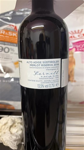 Wines of Veneto Valdadige Kornell Merlot Riserva 2018