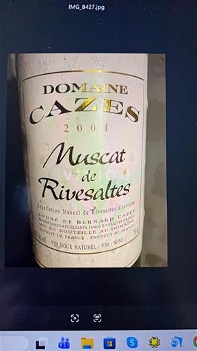 Roussillon Muscat de Rivesaltes Domaine Cazes 2001