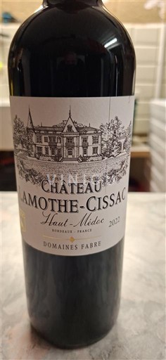 Vina Rouge sec Château Lamothe-Cissac 2022 Francija Bordeaux Haut-Médoc AOC