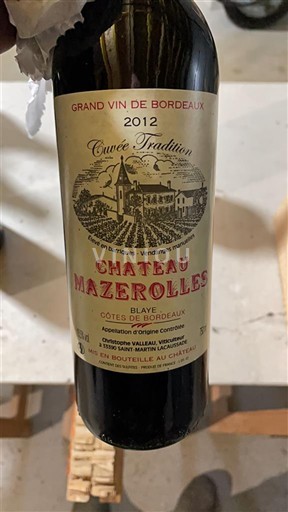 Burdeos Blaye-Côtes de Burdeos Château Mazerolles Tradition 2012