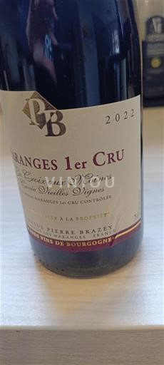Bourgogne Maranges Premier Cru Domaine Pierre Braze La Croix aux Moines Vieilles Vignes 2022