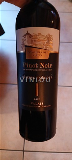 Valais Không được chỉ định Domaine Domaines des Virets Réserve Barrique 2022