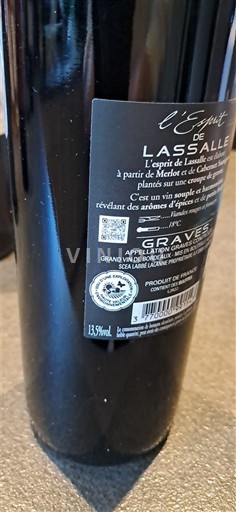 Bordeaux Graves Lassalle L'Esprit 2022 Icke årgångsbetecknad