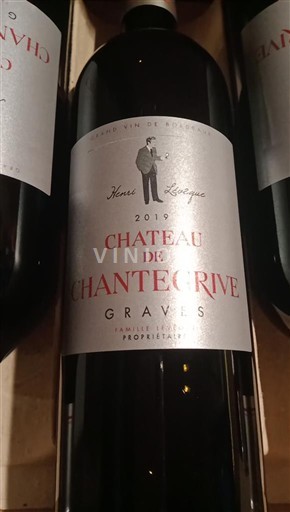Wijnen Rouge sec Henri Lévêque Château Chantegrive 2019 Frankrijk Bordeaux Graves AOC