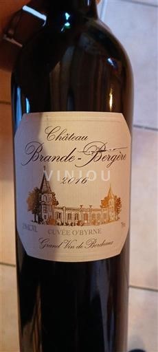 Bordeaux Château Brande-Bergère O'Byrne 2016