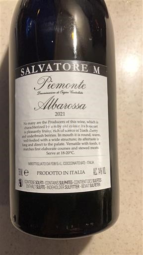 Piemonte Salvatore M Albarossa 2021