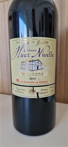 Bordeaux Bordeaux Supérieur Château Haut Nivelle 2015