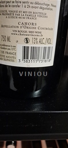 Sydväst Cahors Famille Vincens 2019 Icke årgångsbetecknad