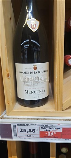 Bourgogne Mercurey Domaine La Bressande 2022