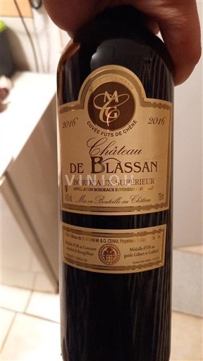 Burdeos Bordeaux superior Château Blassan Fûts de Chêne 2016