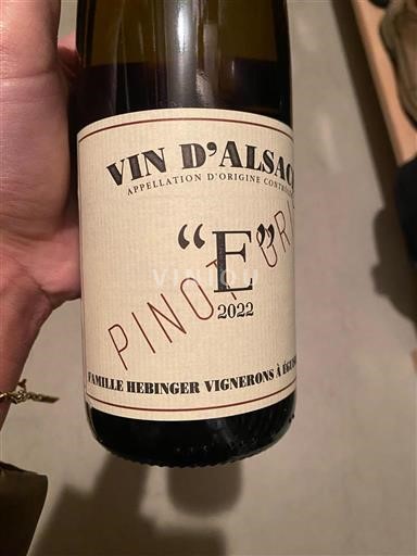 Savoie og Bugey Abymes Famille Hebinger Pinot 'E' 2022