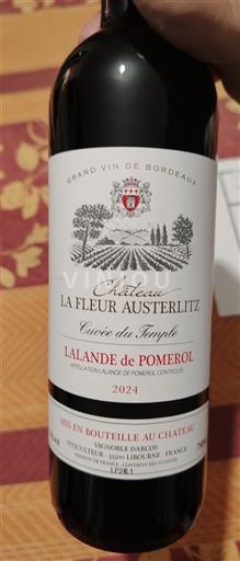 Bordéus Lalande-de-Pomerol Château La Fleur Austerlitz du Temple 2024