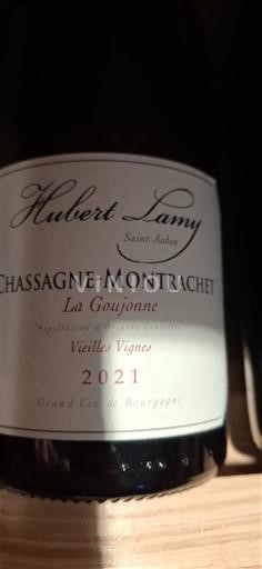 Burgundy Chassagne-Montrachet Domaine Hubert Lamy La Goujonne Vieilles Vignes 2021