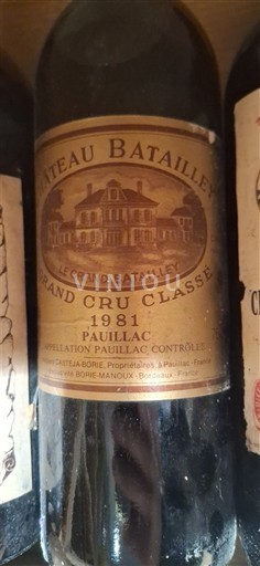 Bordeaux Pauillac Château Batailley Le Grand Batailley 1981