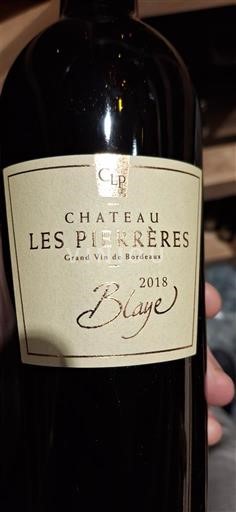 Bordéus Blaye Château Les Pierrères 2018