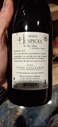 Linguadoca e Rossiglione Côtes catalanes Domaine S Hospices Nova Ona 2023
