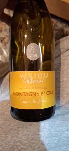 Bourgogne Montagny Premier Cru Millebuis Vigne du Soleil 2019