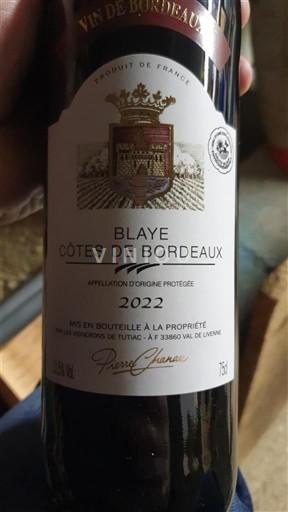 Bordeaux Blaye-Côtes-de-Bordeaux Les Vignobles de Tutiac 2022