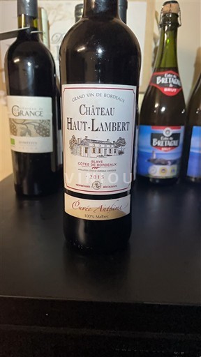 Bordeaux Côtes-de-blaye Château Haut-Lambert Antoine 2015