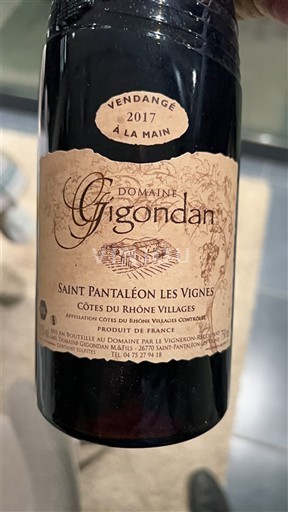Рона долина Кот дю Рон села Domaine Gigondan Saint Pantaleon Les Vignes 2017